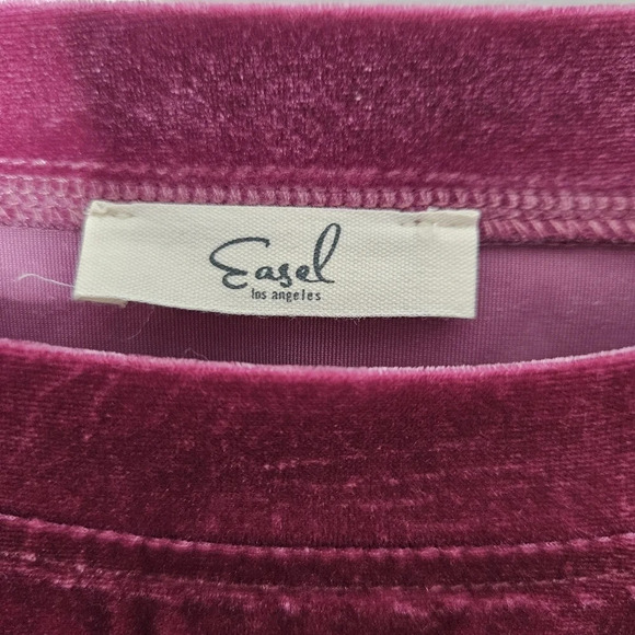 New! Easel Velour Velvet Top & Jogger Pants Set - Picture 8 of 8